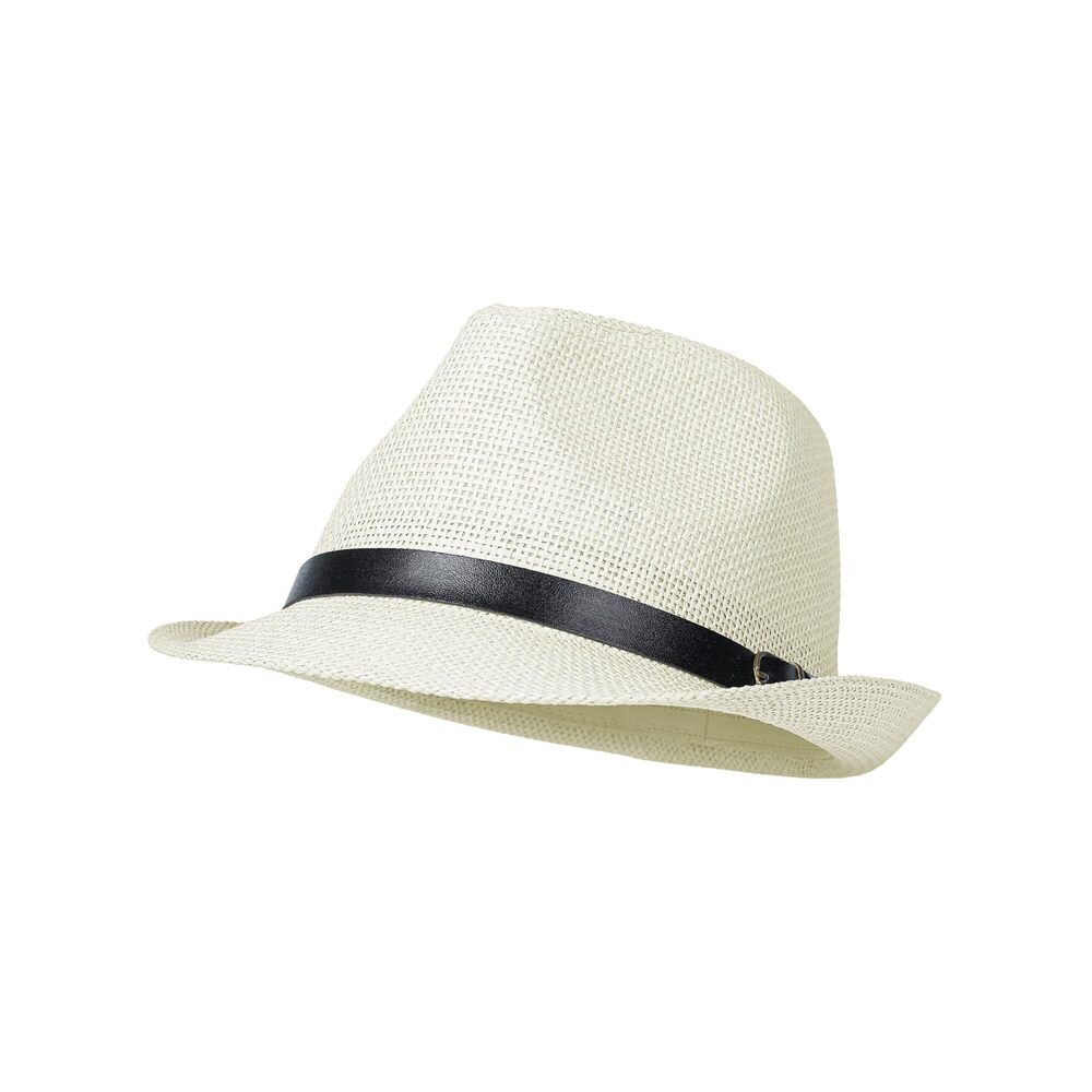 8320 Straw Fedora Hat Short Brim Panama Trilby Hat Sun Summer Beach Hat